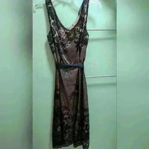 Black and Pink Lace Dress Size 10 - Picture 1 of 4